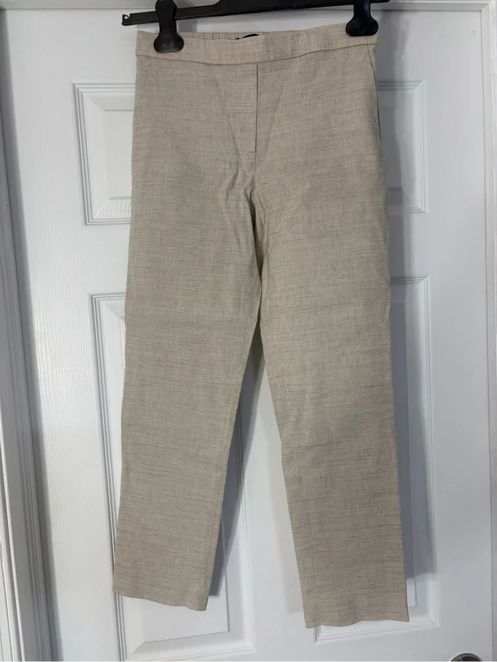 Theory Beige Straight-Leg Women's Dress Pants - Picture 1 of 3